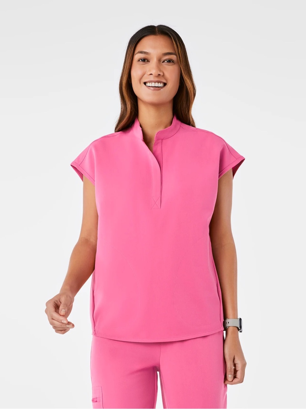 Figs F'ing Pink High Waisted Zamora - Jogger Scrub Pant/Rafaela Scrub Top Set L